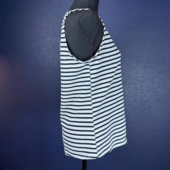 Green Envelope White & Navy Striped Halter Tank Size Medium - Picture 4 of 7